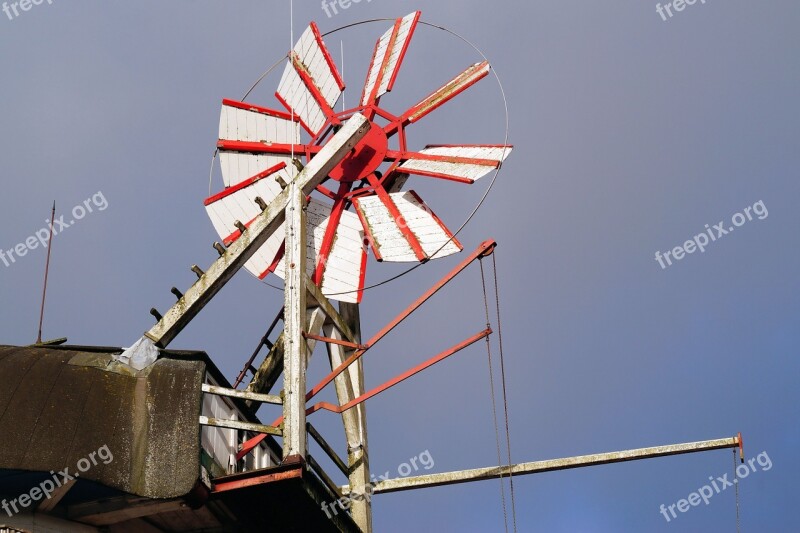 Mill Windmill Grind Grain Sky Wing