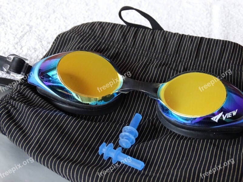 Swimming Trunks Swim Goggles Swimming Equipment Free Photos