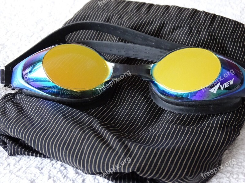 Swimming Trunks Swim Goggles Swimming Equipment Free Photos