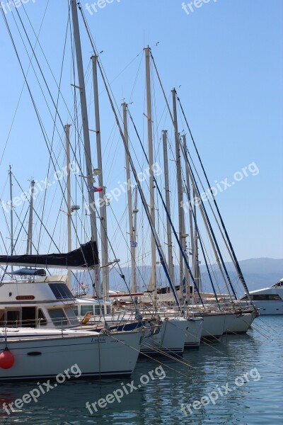 Boats Masts Port Free Photos