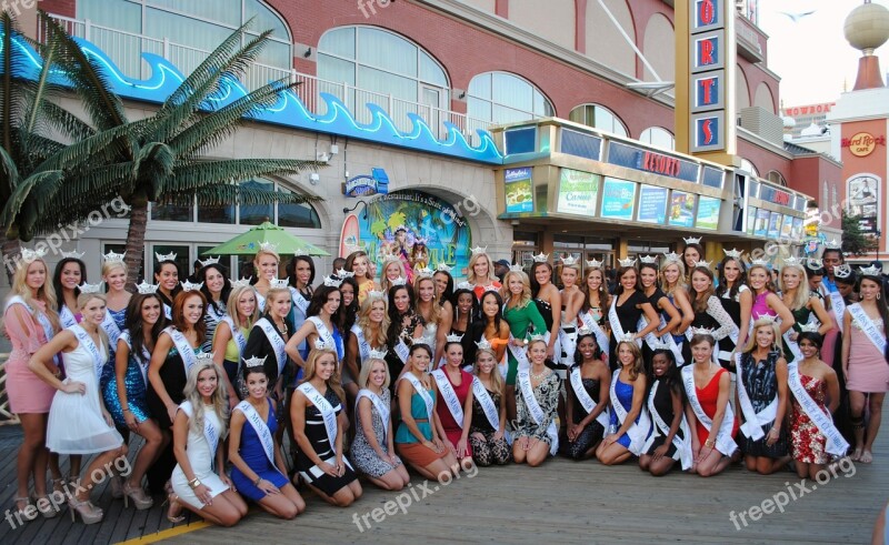 Miss American Pageant Participants Contestants Competition Group