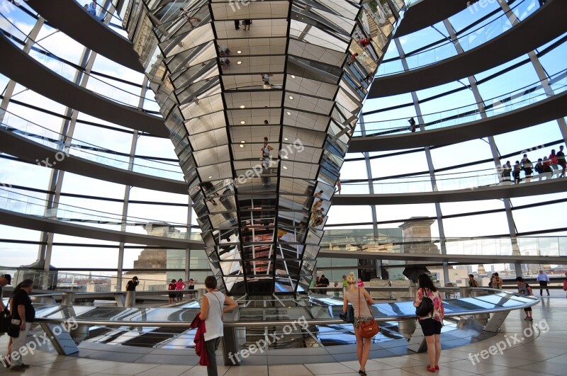 Berlin The Dome The Reichstag Glass Monument