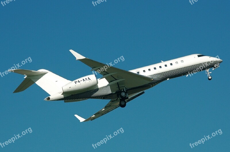 Bombardier Global Express Aircraft Take Off Private Jet