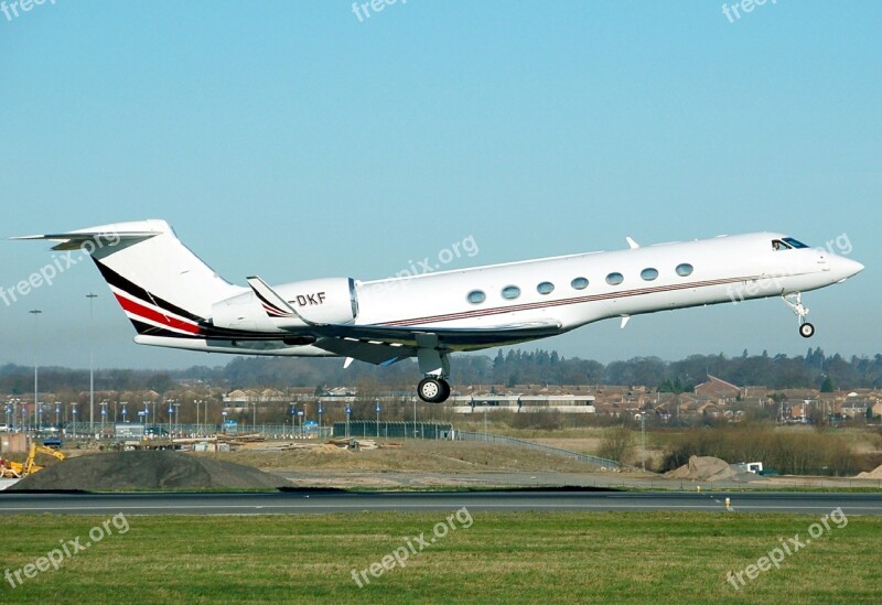 Gulfstream G550 Aircraft Takeoff Jet Small