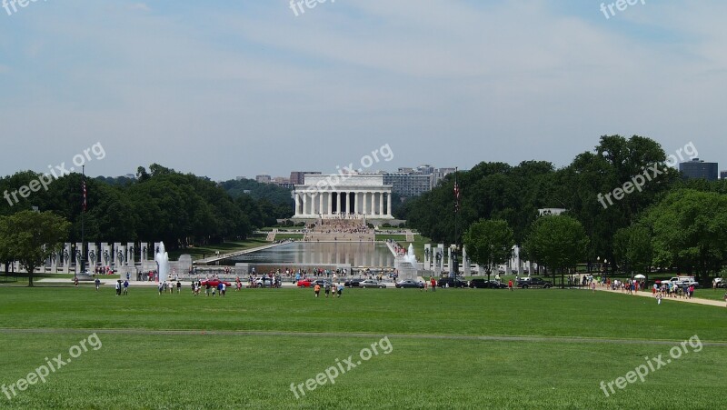 Lincoln Memorial Washington Seat Of Government Usa America