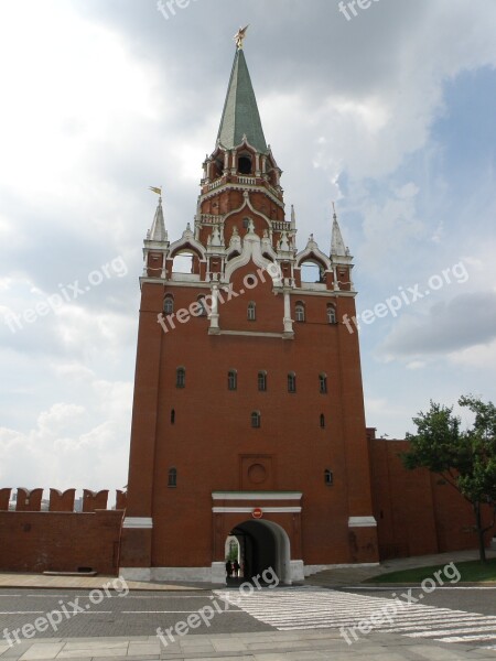 Kremlin Gate Tower Moscow Free Photos