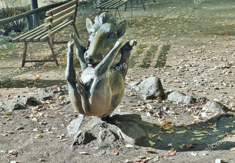 Statue Figure Sculpture Bronze Boar