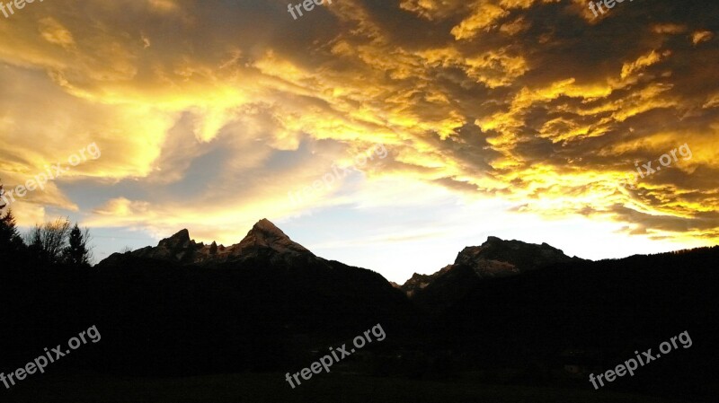 Mountains Clouds Cloud Formation Beauty Drama