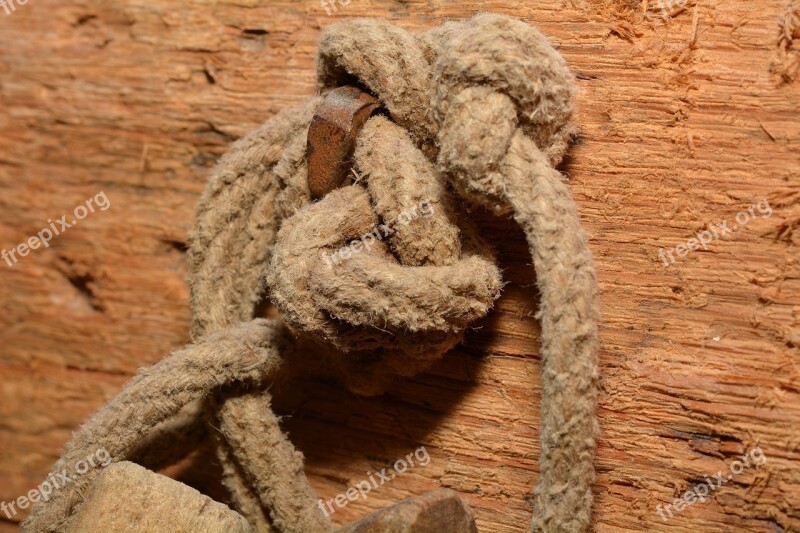 Rope Cord Knot Wood Natural Materials