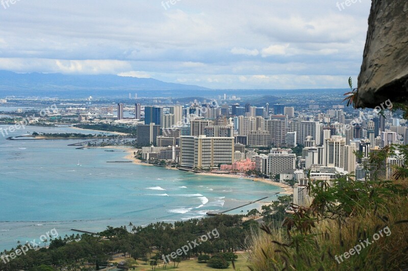 Waikiki Beach Diamond Head Honolulu Hawaii Oahu