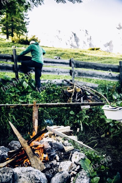 Barbecue Alpine Hut Mountain Nature Alpine