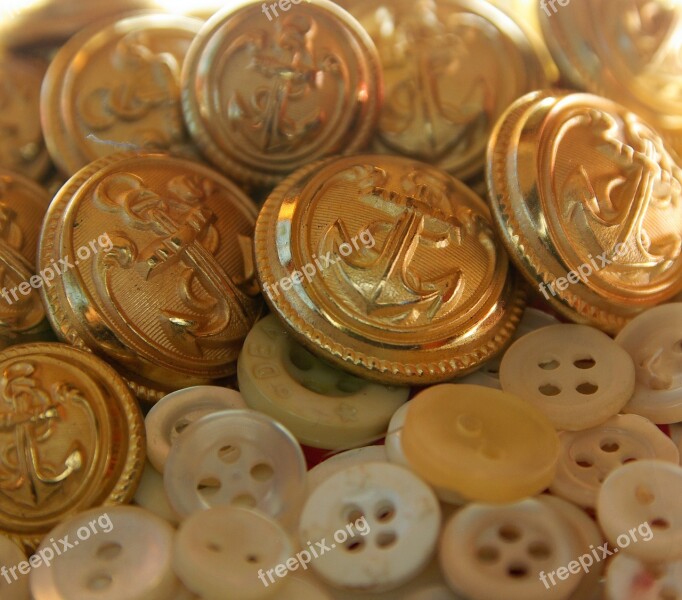 Buttons Couture Anchor Mother Of Pearl Free Photos