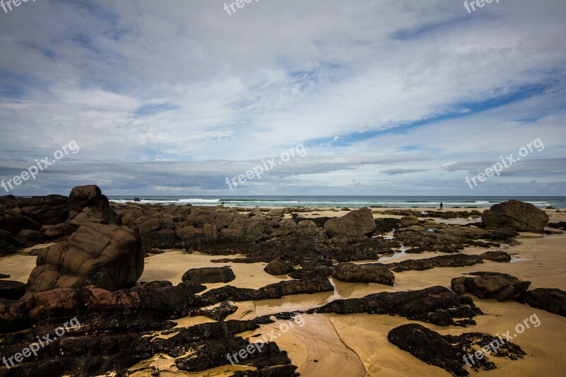 Scotland Rocks Sky Beach Rocky