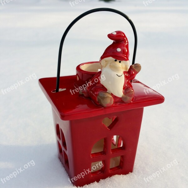 Imp Tea Light Holder Christmas Snow Advent