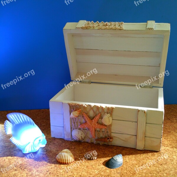 Treasure Chest Maritime Fish Shell Vacations