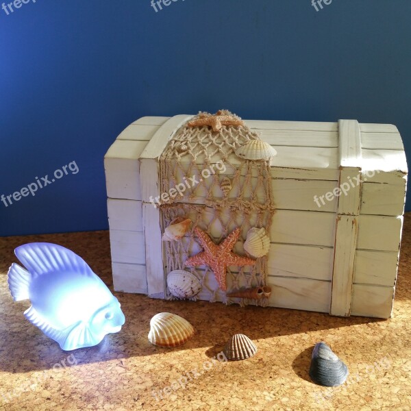 Treasure Chest Maritime Fish Shell Vacations