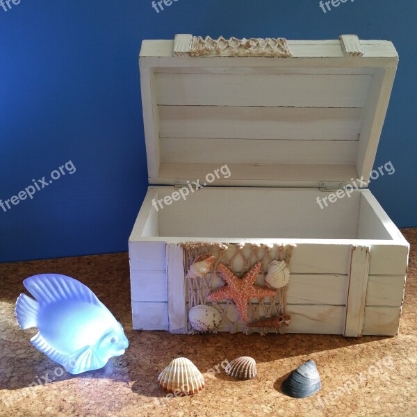 Treasure Chest Maritime Fish Shell Vacations