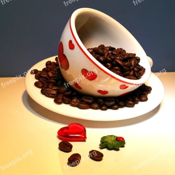 Valentine's Day Heart Ladybug Cup Coffee