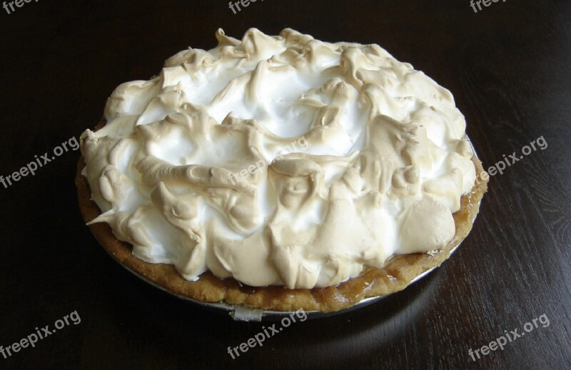 Key Lime Pie Meringue Topped Tasty Dessert Food