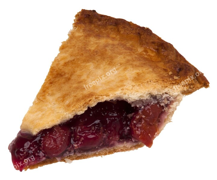 Cherry Pie Baked Slice Food Dessert