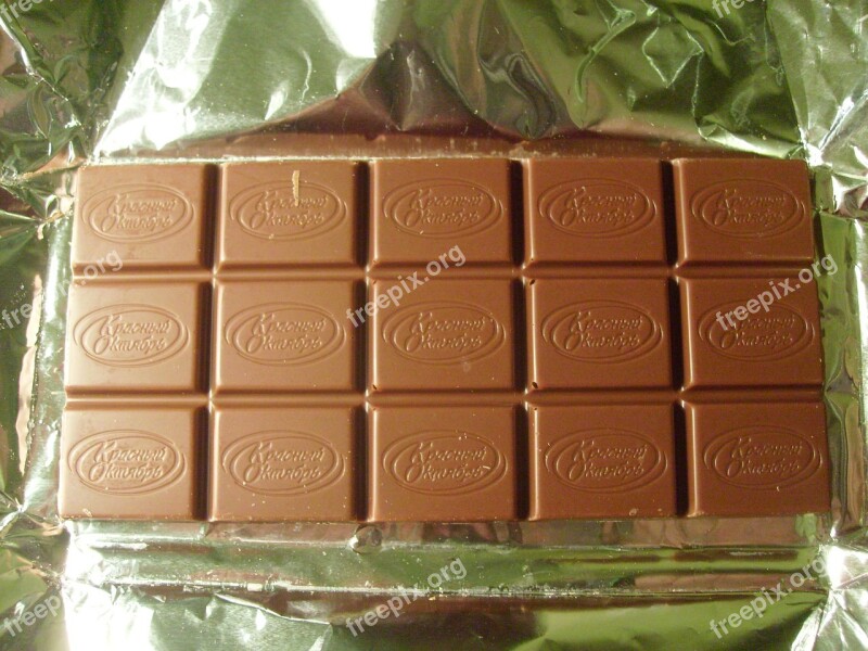 Milk Chocolate Bar Candy Sweet Russian Alenka