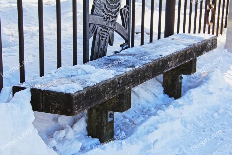 Chair Wood Winter Cold Quiet