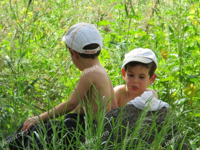 Children Nature Grass Child Kid