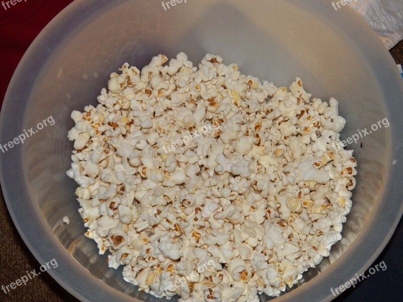 Popcorn Bowl Of Popcorn Food Movie Free Photos