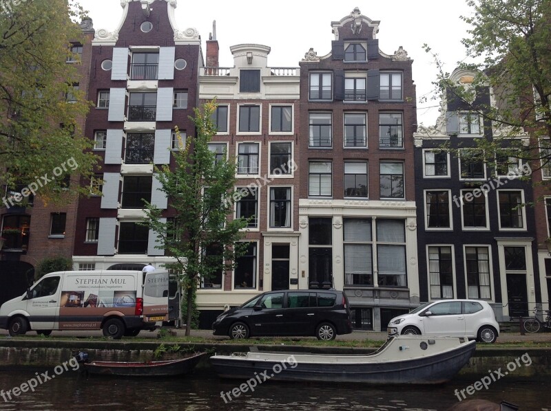 House Travel Amsterdam Urban Landscape Channel