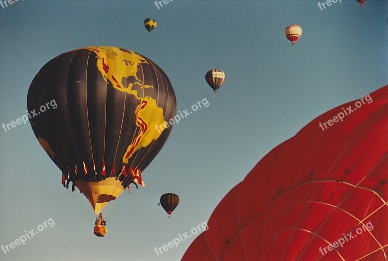 Hot Air Balloon Balloon Colorful Vibrant Albuquerque