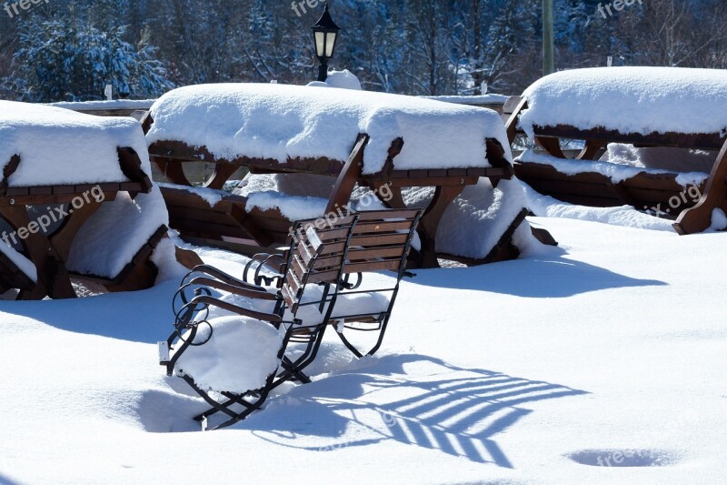 Snow Shadow Chairs Dining Tables Beer Garden