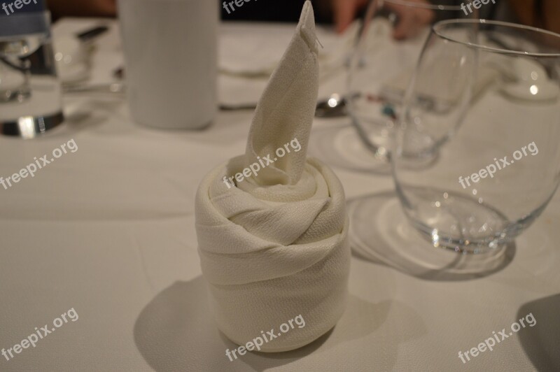 Napkin Candle Restaurant Character Free Photos