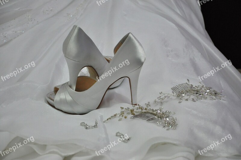 Shoe White Marriage Free Photos