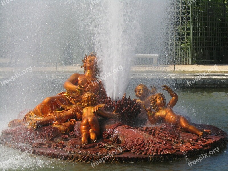 Fountain Statue Water Basin Versailles