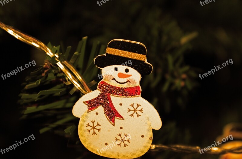 Snowman Decoration Ornament New Year Christmas Tree