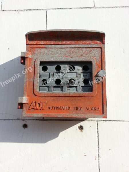 Fire Alarm Old Urban Broken Forgotten