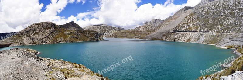 Laguna Chuchún Landscape Sings Lime Peru