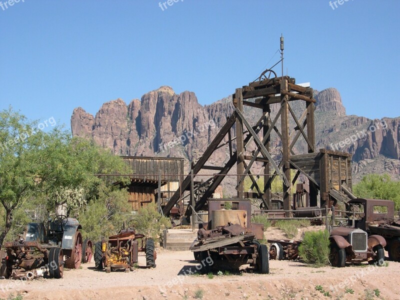 Gold Mine Desert Old Superstition Mountain Arizona