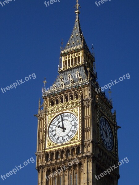 Big Ben Close Up Landmark London England