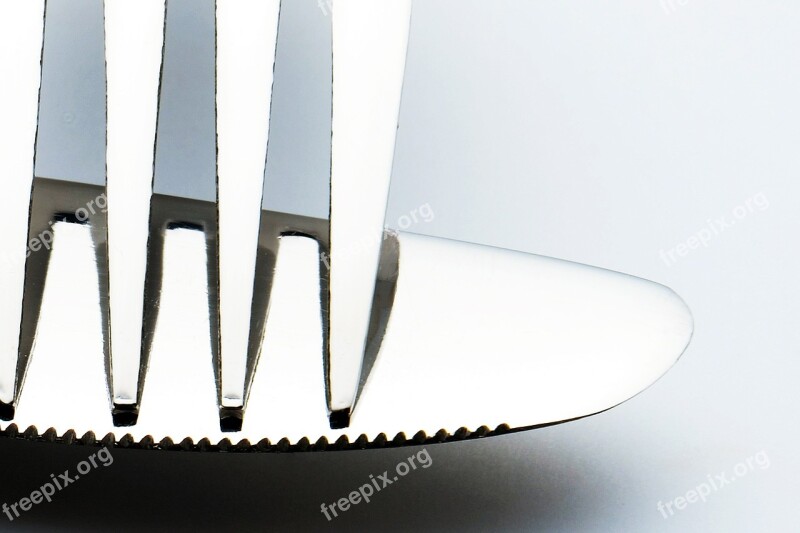 Fork Knife Black White Black And White