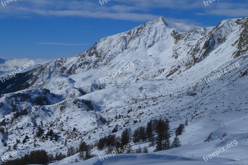 Alps Mountains Landscapes Nature Winter Landscape