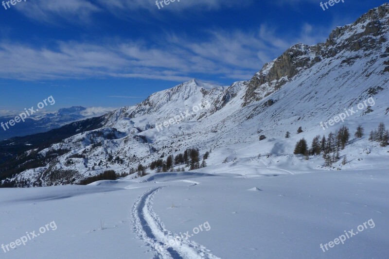 Alps Mountains Landscapes Winter Landscape Nature