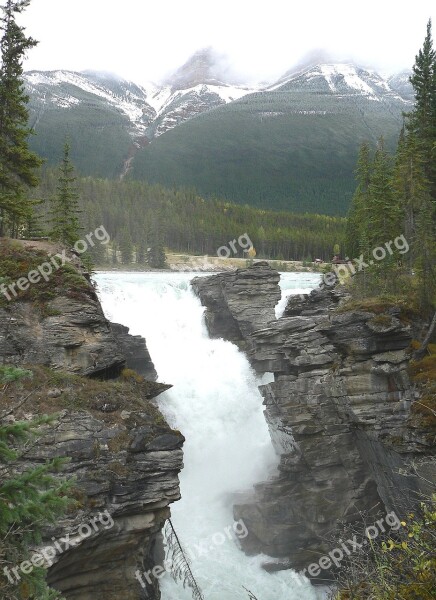 Waterfall Rocks Falling River Flowing