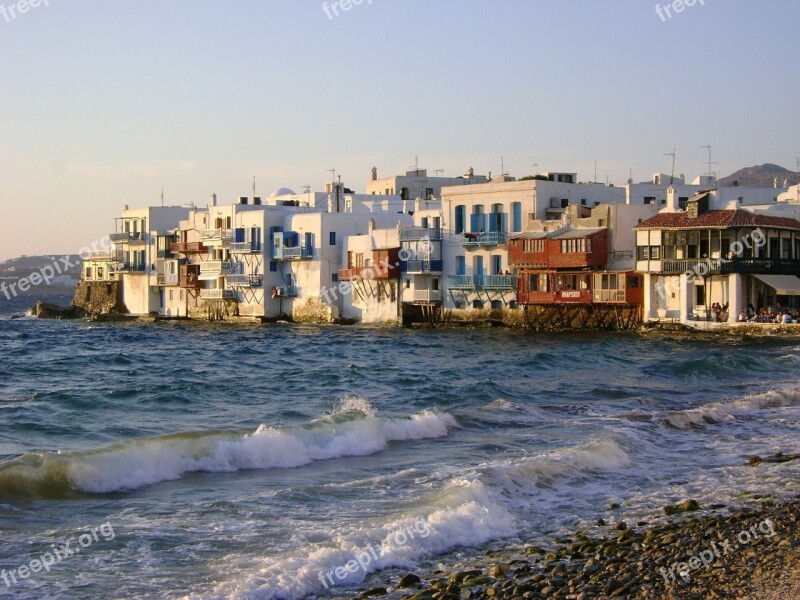 Village Landscape Little Venice Sea Greece