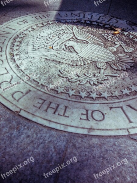 Us Embassy Logo Pavement Eagle Symbol