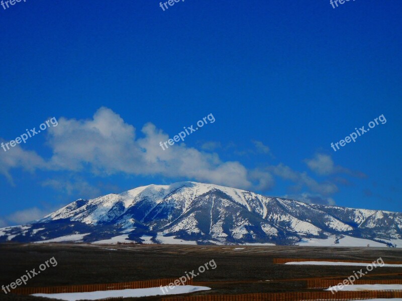 Mountains Landscape America Wyoming Scenery