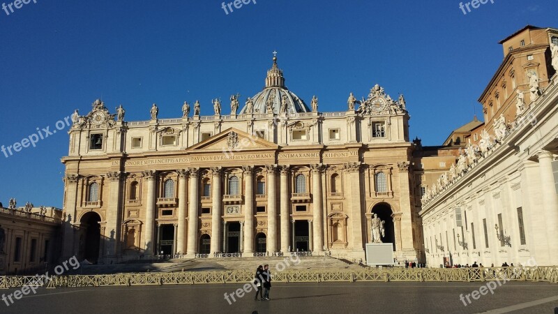 Vatican St Peter's Basilica St Peter's Square Facade Rome