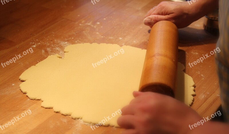 Bake Dough Preparation Flour Hands