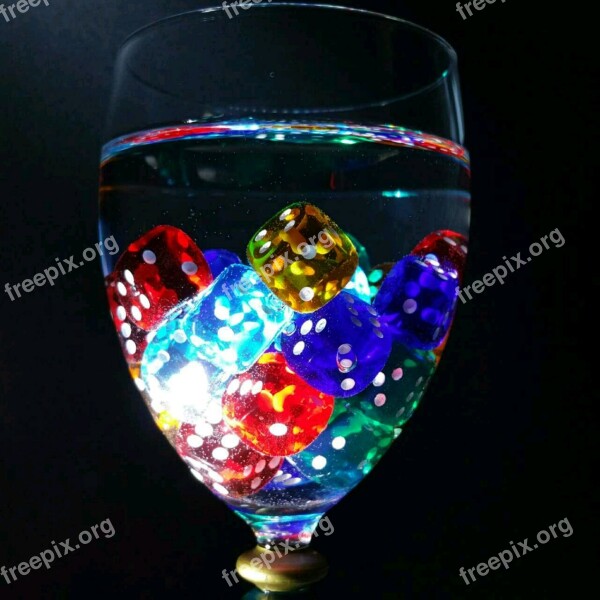 Cube Luck Lucky Dice Glass Wine Glass