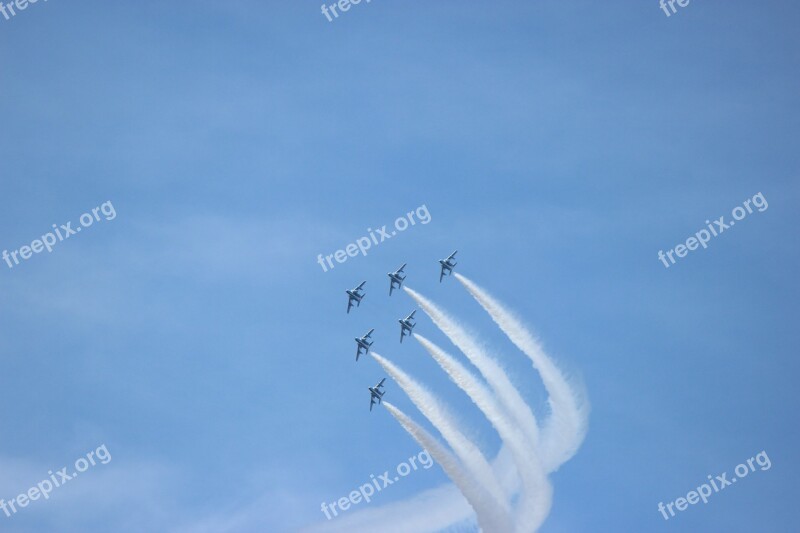 Six Tamamatsuri Blue Impulse Reconstruction Fukushima Free Photos